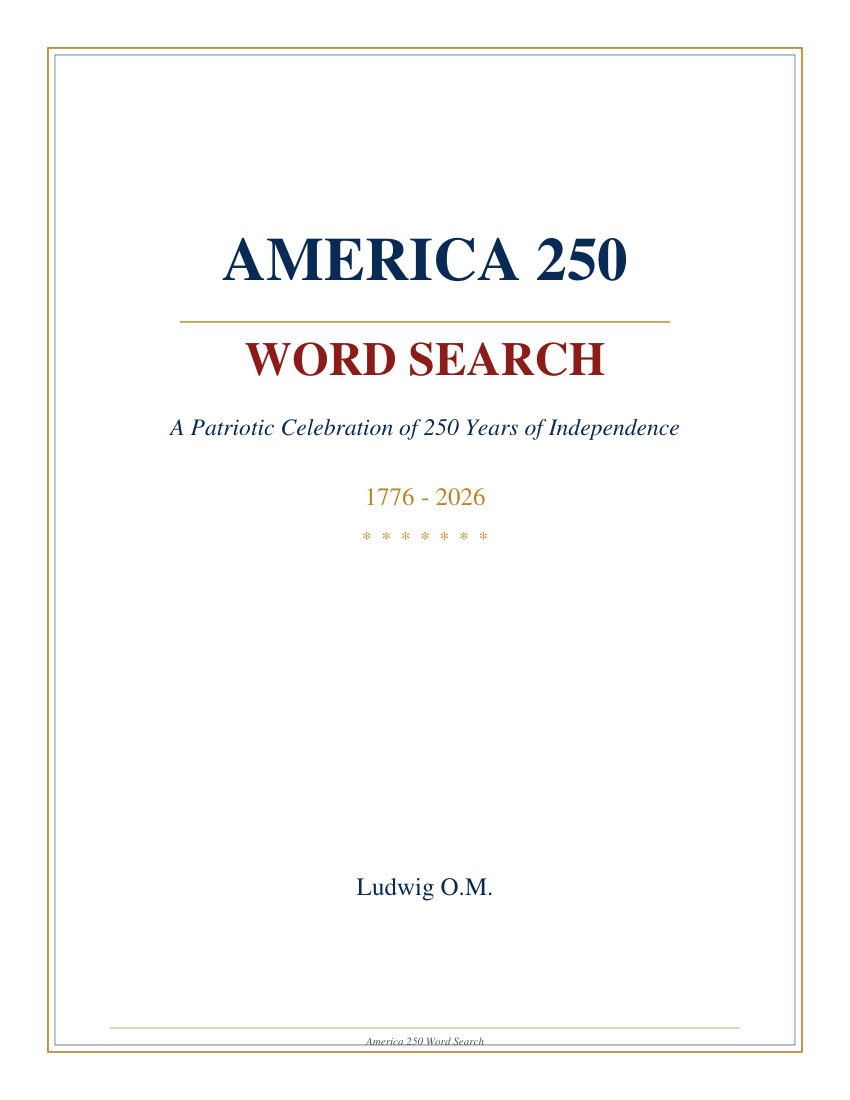 America 250 Word Search selected interior preview 1