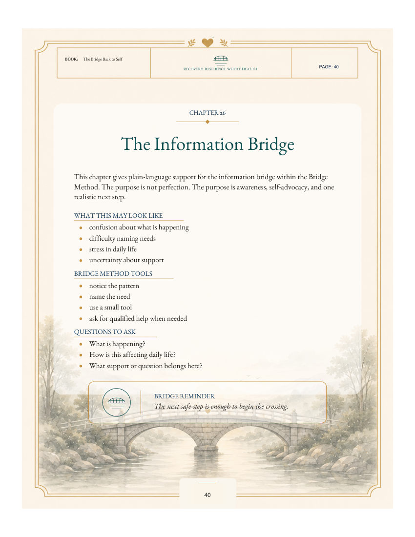 The Bridge Back to Self selected interior preview 3