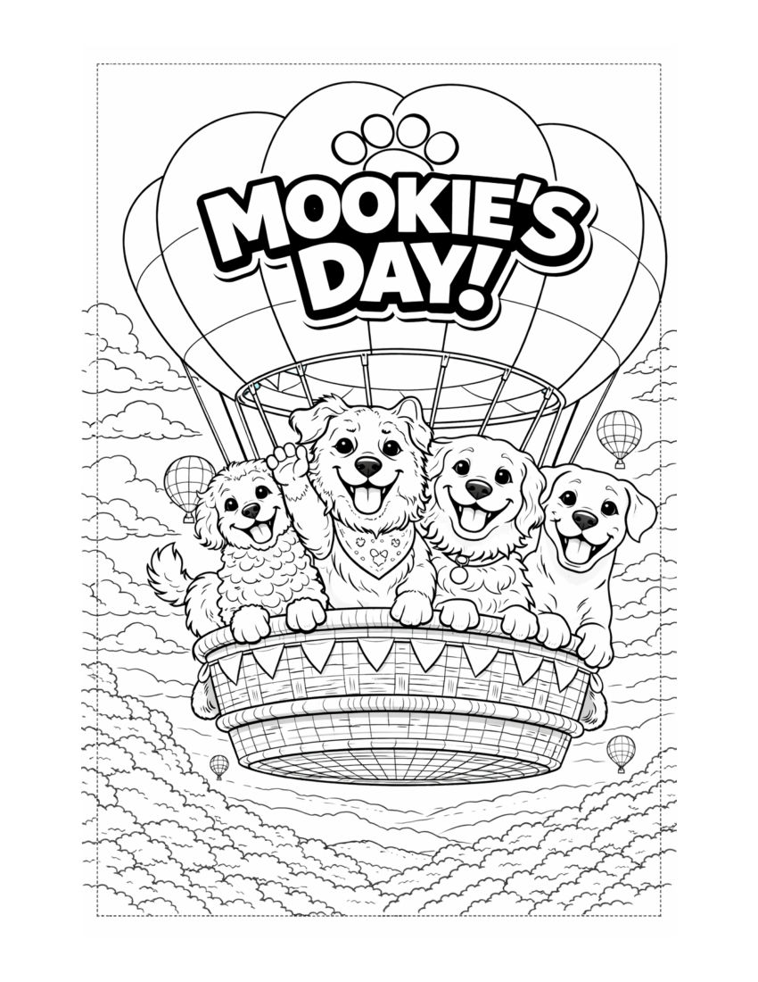 MOOKIE'S DAY!: Volume 1 Coloring Book selected interior preview 1