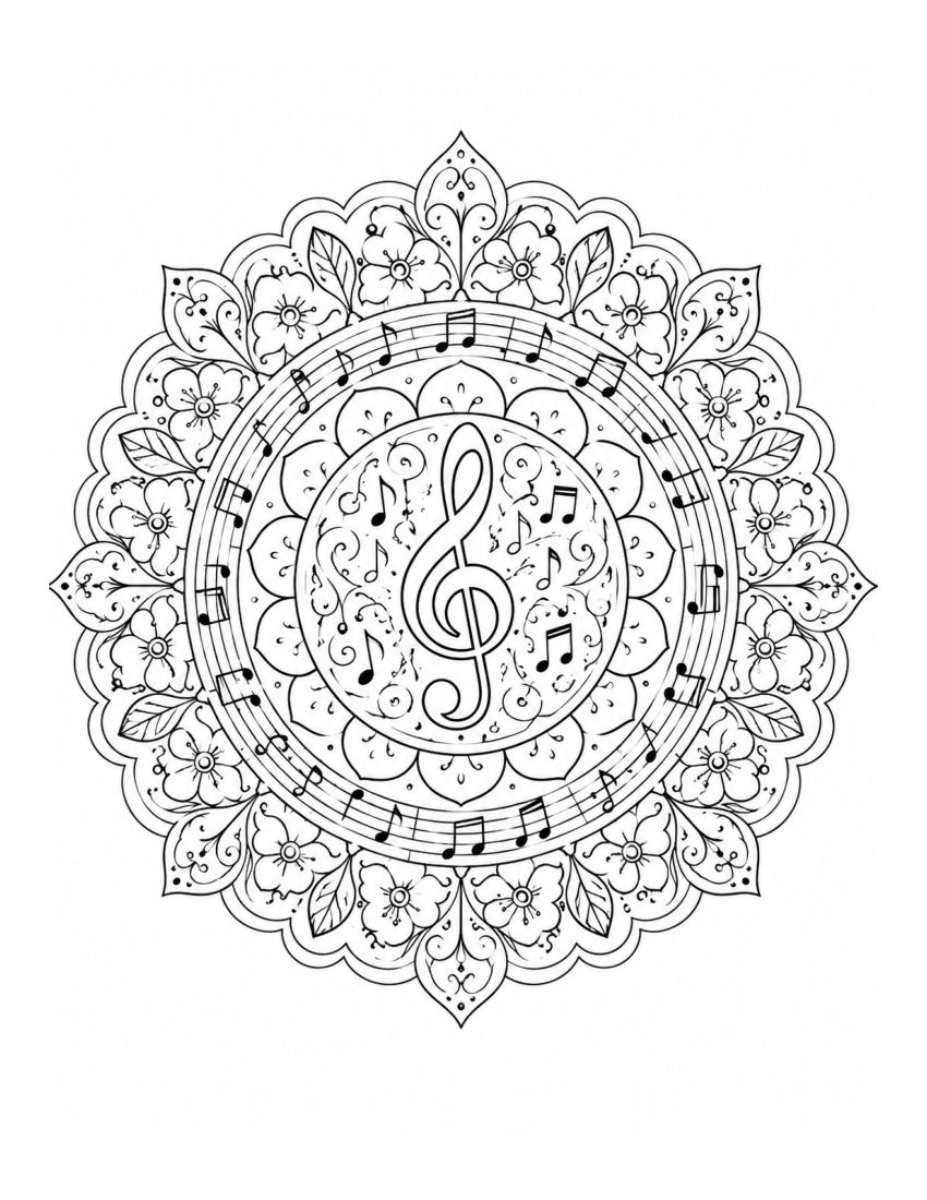 Music & Rhythm Mandalas selected interior preview 4